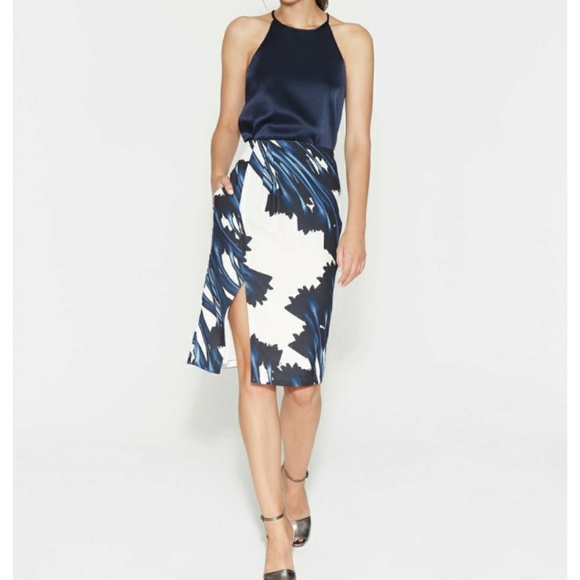 Halston Heritage draped printed skirt - Picture 2 of 7